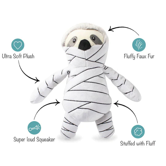 Fringe Dog Toy Halloween Mummy Sloth