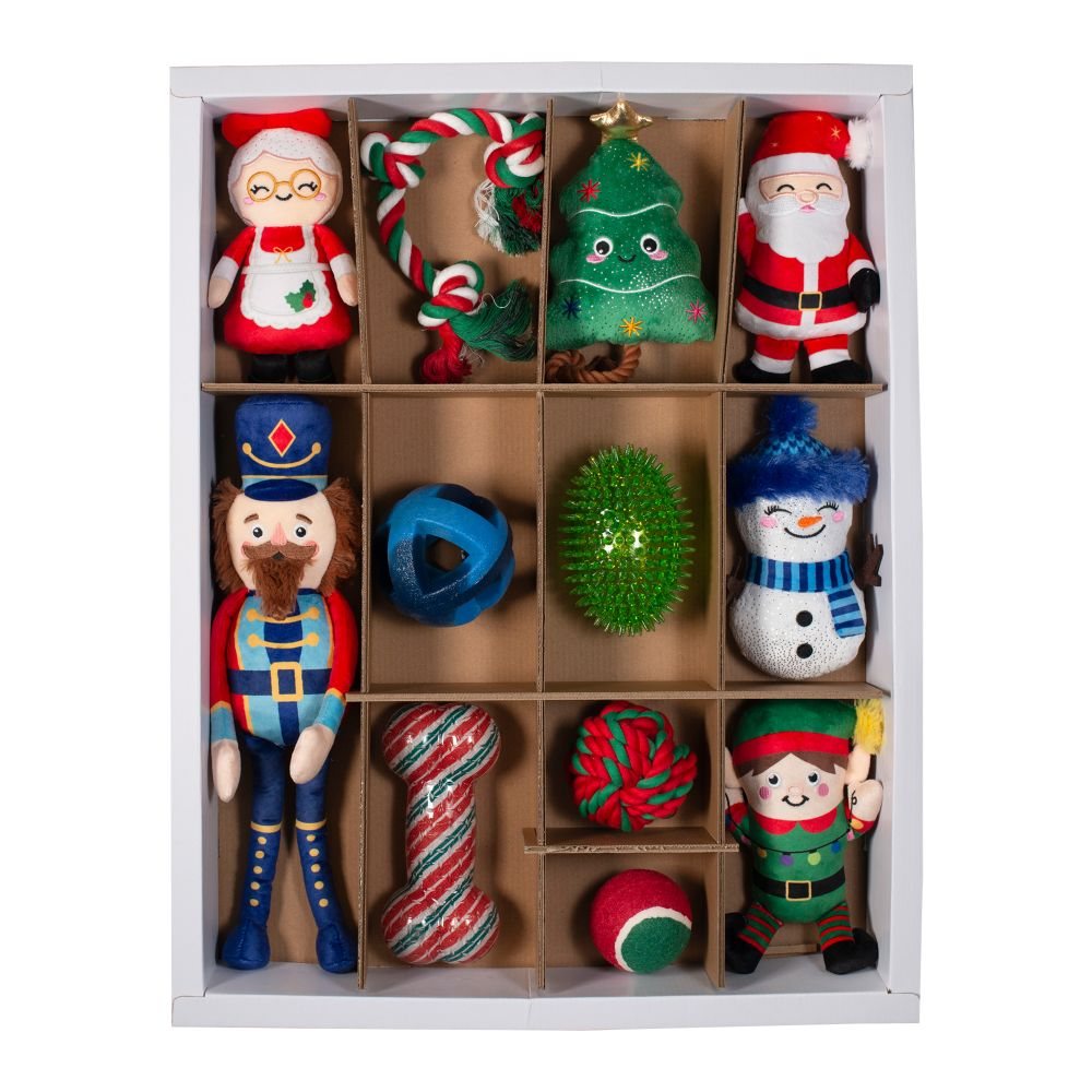 Fringe Dog Toy Furry Little Christmas Advent Calendar