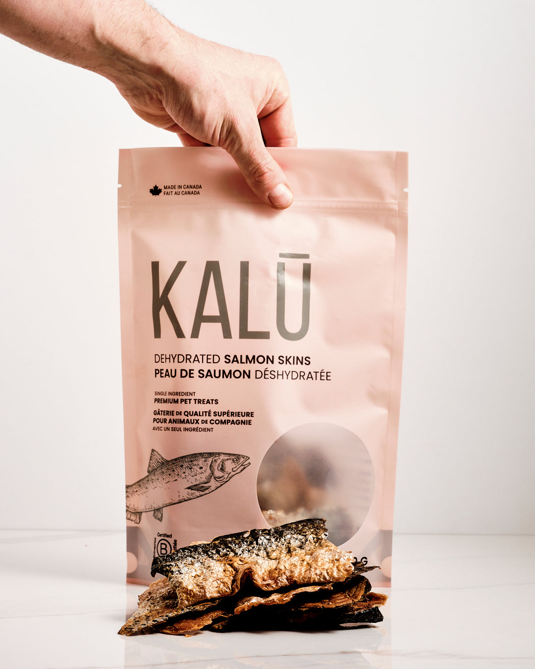 Kalu Dog Treats Dehydrated Salmon Skins