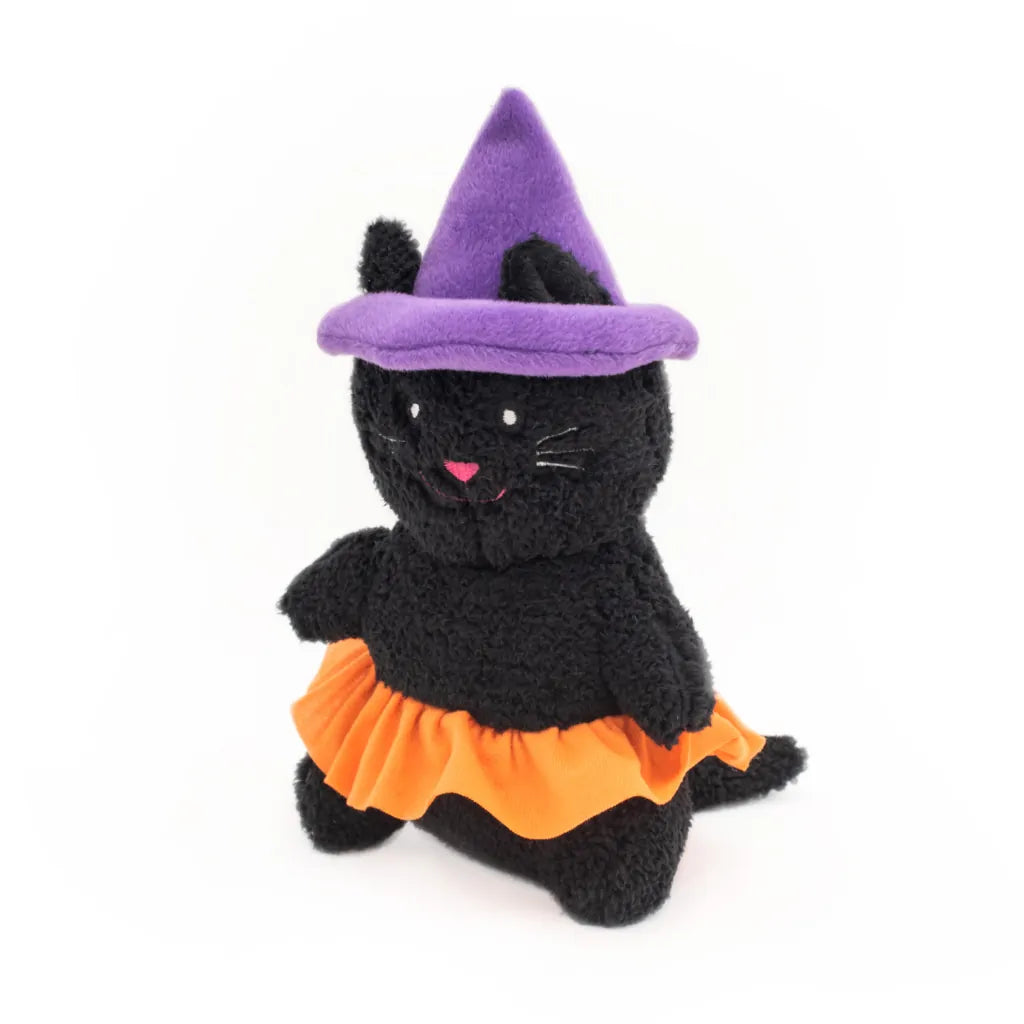 ZippyPaws Dog Toy Halloween Cheeky Chumz Witch Cat