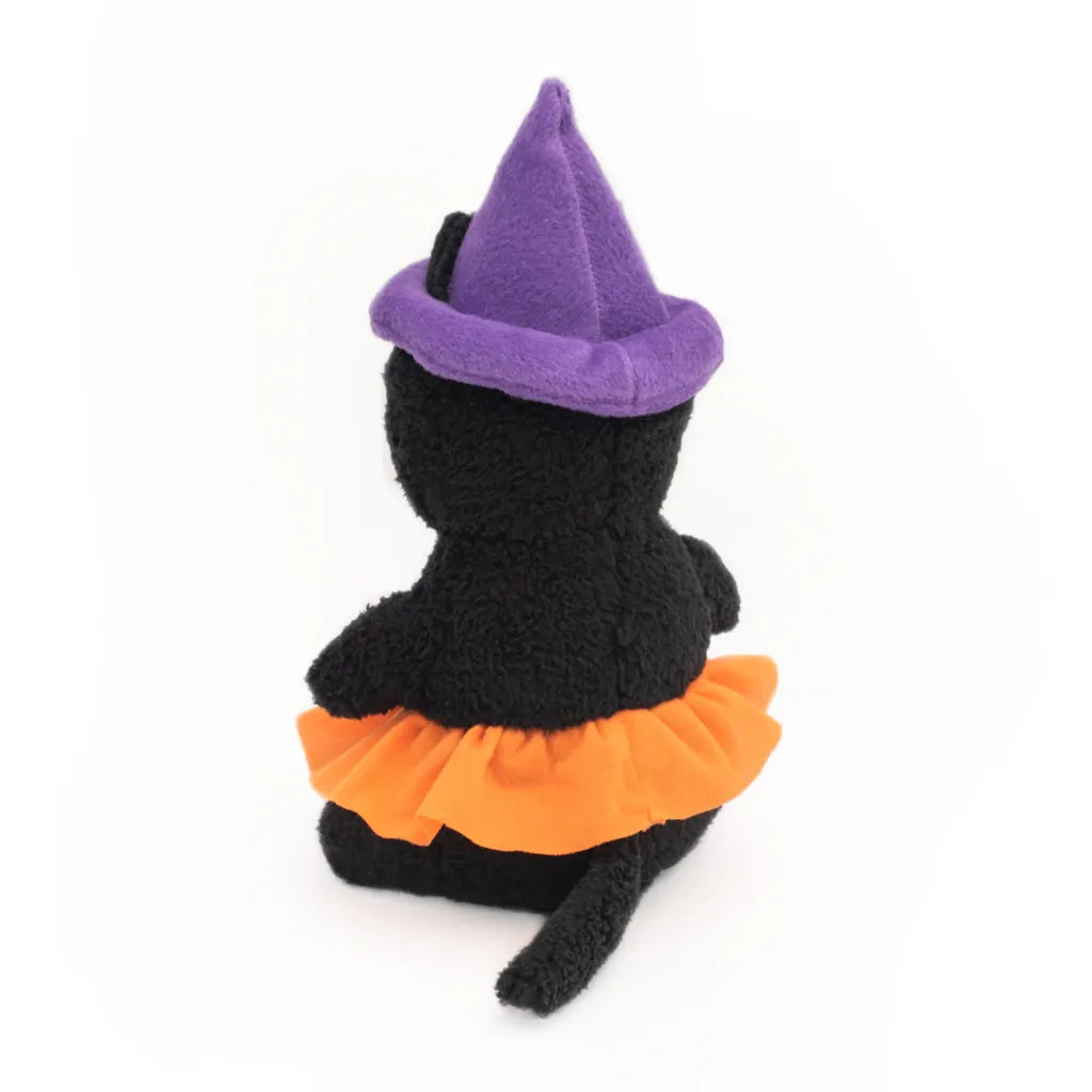 ZippyPaws Dog Toy Halloween Cheeky Chumz Witch Cat