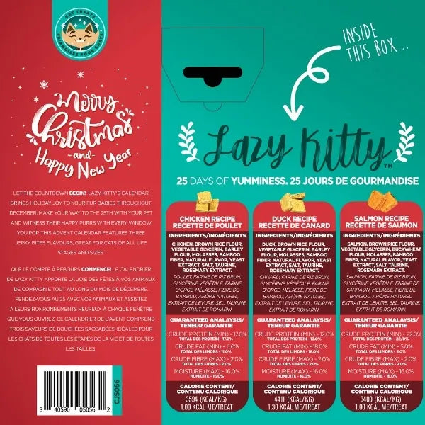 Lazy Kitty Advent Calendar w/Jerky Bites